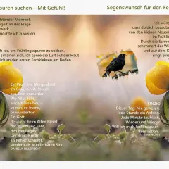 Ein Vogel singt, ein Winterling blüht – Gottes Segen für den Neubeginn im Frühling.