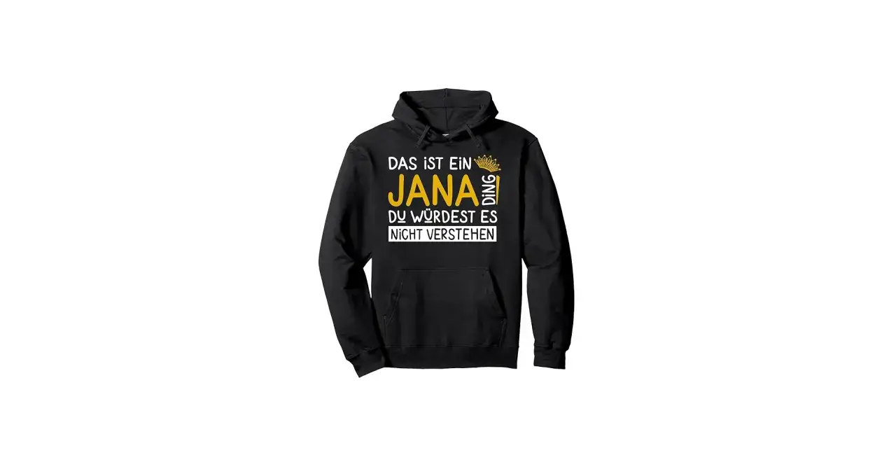 Schwarzer Hoodie mit Aufdruck 